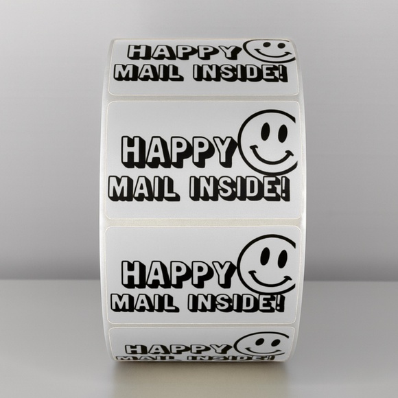 Happy Mail Inside Stickers | Smiley Face Labels for Cute Packaging & Shipping - Picture 11 of 11